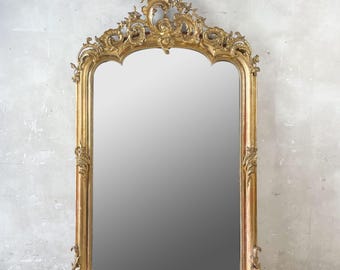 Full Length Bamboo Mirror | Vintage Bamboo Mirror | Vintage