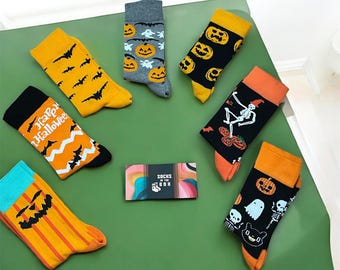 Custom Halloween Socks Gift Box – Spooky Designs, Mix & Match