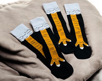 Chicken Leg Socks - Fun Novelty Design Laughs - Funny Sock -  Gym Socks Day Gift Christmas