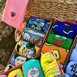 Fruit Socks Set - Embroidery Colorful Sock - Funny Socks - Breathable Durable - Socken - Christmas Gift image 10