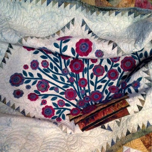 Quilt Made to Order Traditional Virginia Rose Basket Appliqués