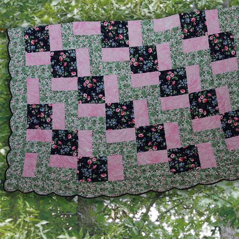 Quilt Pattern Instant Download PDF Summer Garden Patchwork Beginner Friendly Sew Easy image 5