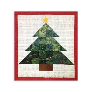 Quilt Pattern Scrappy Patchwork Christmas Tree Wall Hanging Instant Download PDF Format image 5