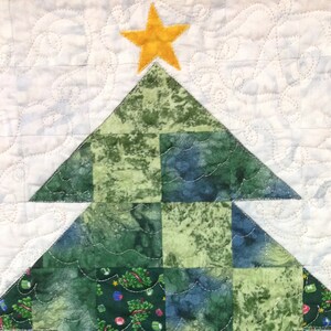 Quilt Pattern Scrappy Patchwork Christmas Tree Wall Hanging Instant Download PDF Format image 4