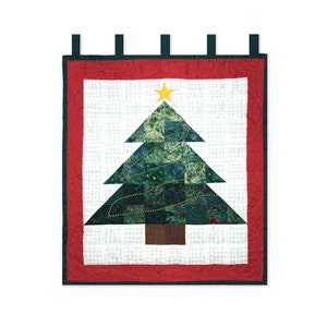 Quilt Pattern Scrappy Patchwork Christmas Tree Wall Hanging Instant Download PDF Format image 1