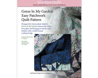 Quilt Pattern Instant Download PDF Geese In My Garden Patchwork Intermediate