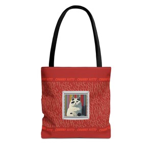 Chubby Kitty Tote Bag, Cat Lover Gift, Cute Cat Tote, Pet Lover Accessory, Stylish Shopping Bag, Trendy Cat Bag