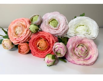 Real Touch Ranunculus Stem – Artificial Ranunculus in Multiple Colors