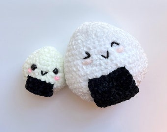2-in-1 Low-Sew Onigiri (Rice Ball) Crochet Pattern