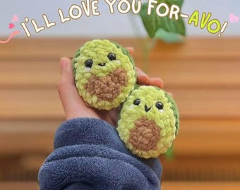 No-Sew Avocado (With Heart Mod) | Crochet Pattern