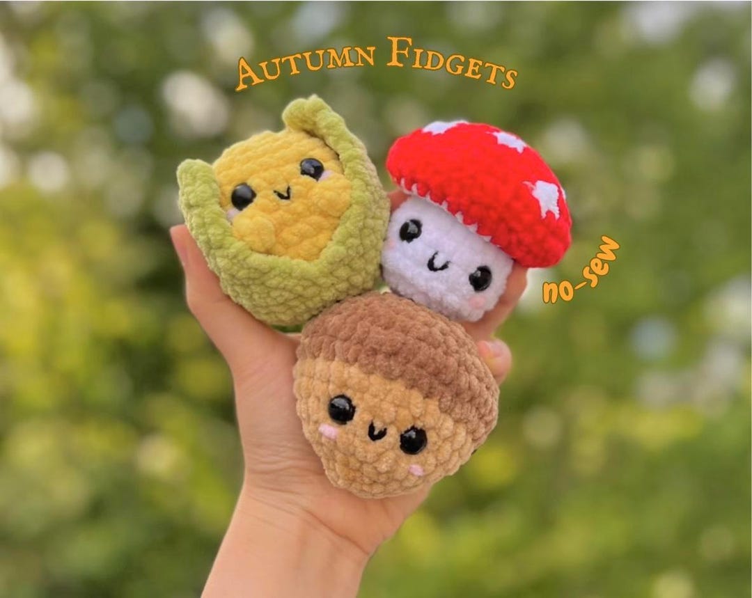 Diy Fall Fidgets 3-in-1 No-sew Autumn Fidgets Crochet Pattern Bundle - Etsy