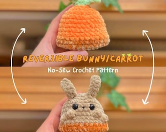No-Sew Reversible Bunny/Carrot Crochet Pattern