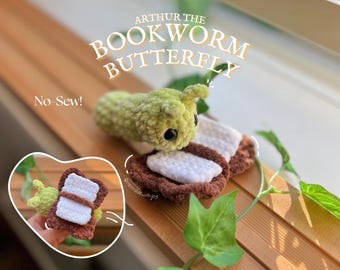 No-Sew Bookworm Butterfly Crochet Pattern