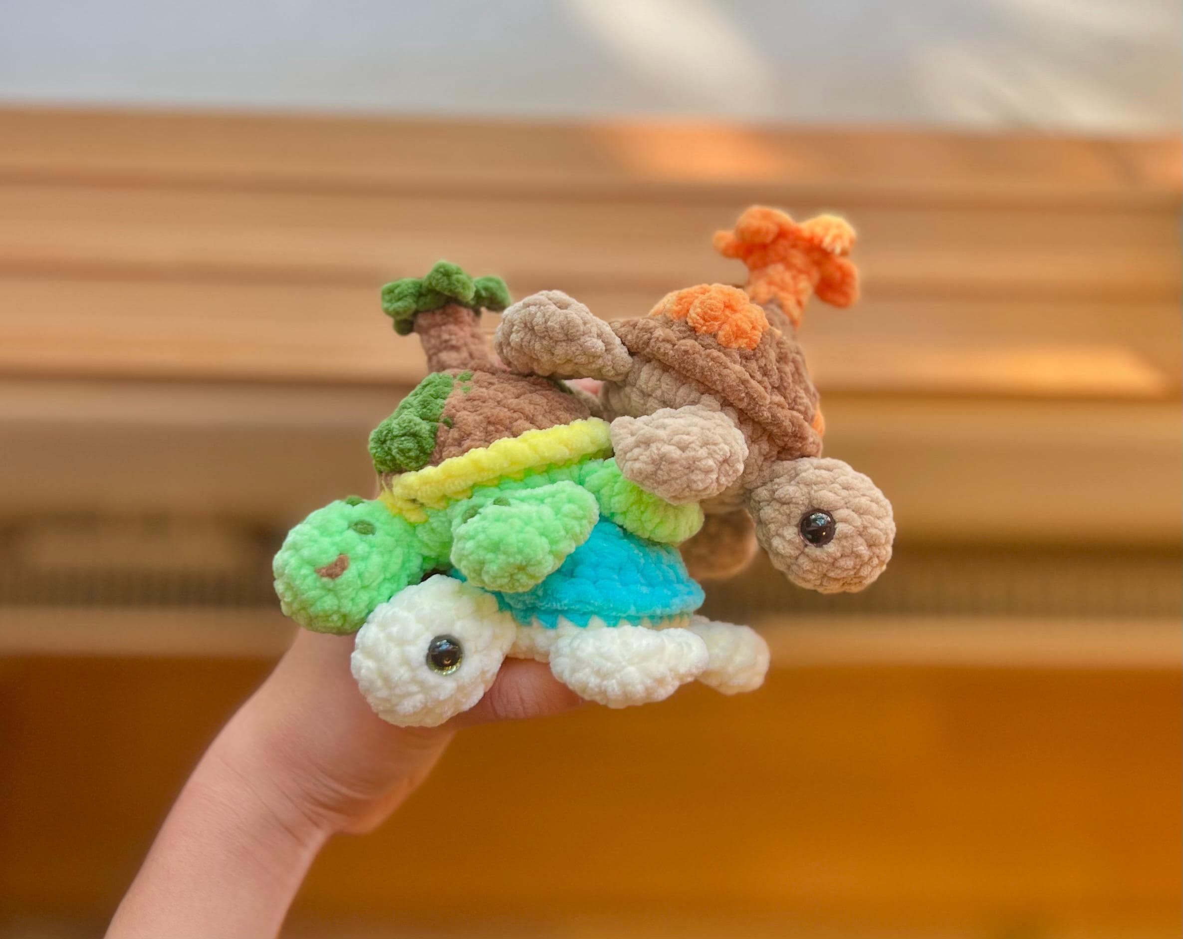 2-in-1 No-Sew-Schildkröten Häkelanleitung