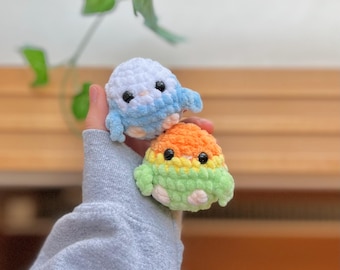 2-in-1 No-Sew Baby Lovebird Crochet Pattern