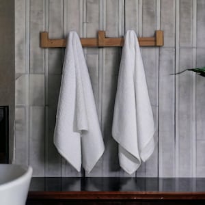 Wooden Bath Towel Holder & Hooks - Wall Mounted Coat Rack, Entryway Organizer, Decorative Bathroom Towel Rack, Wooden Hangers, Coat Hooks