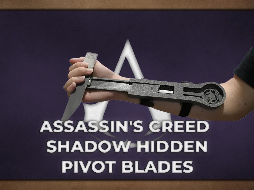 3D Printed Assassin's Creed Shadow Hidden Pivot Blades - Etsy