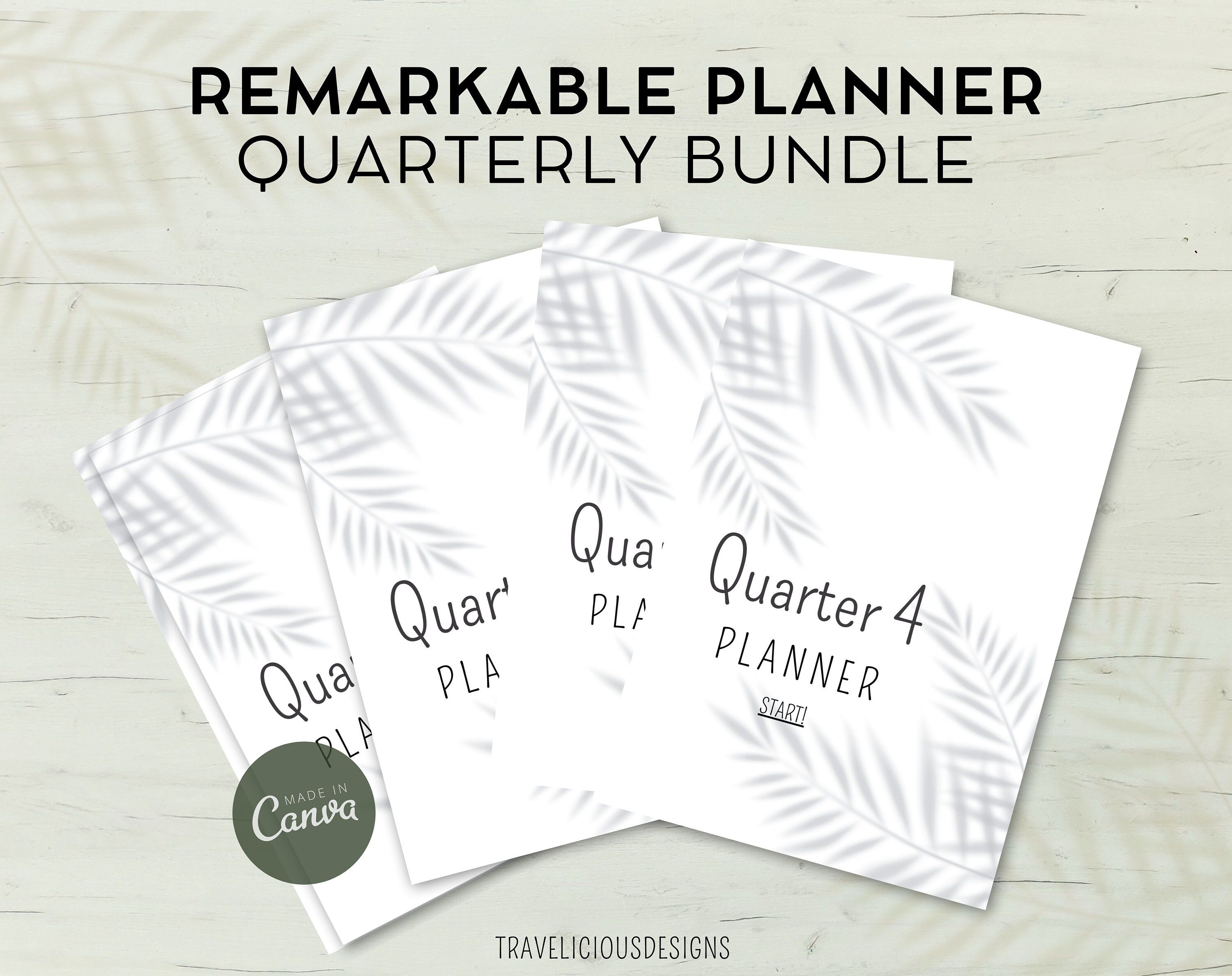 Remarkable 2 Planner Quarterly Bundle 2025 | Remarkable Templates ...