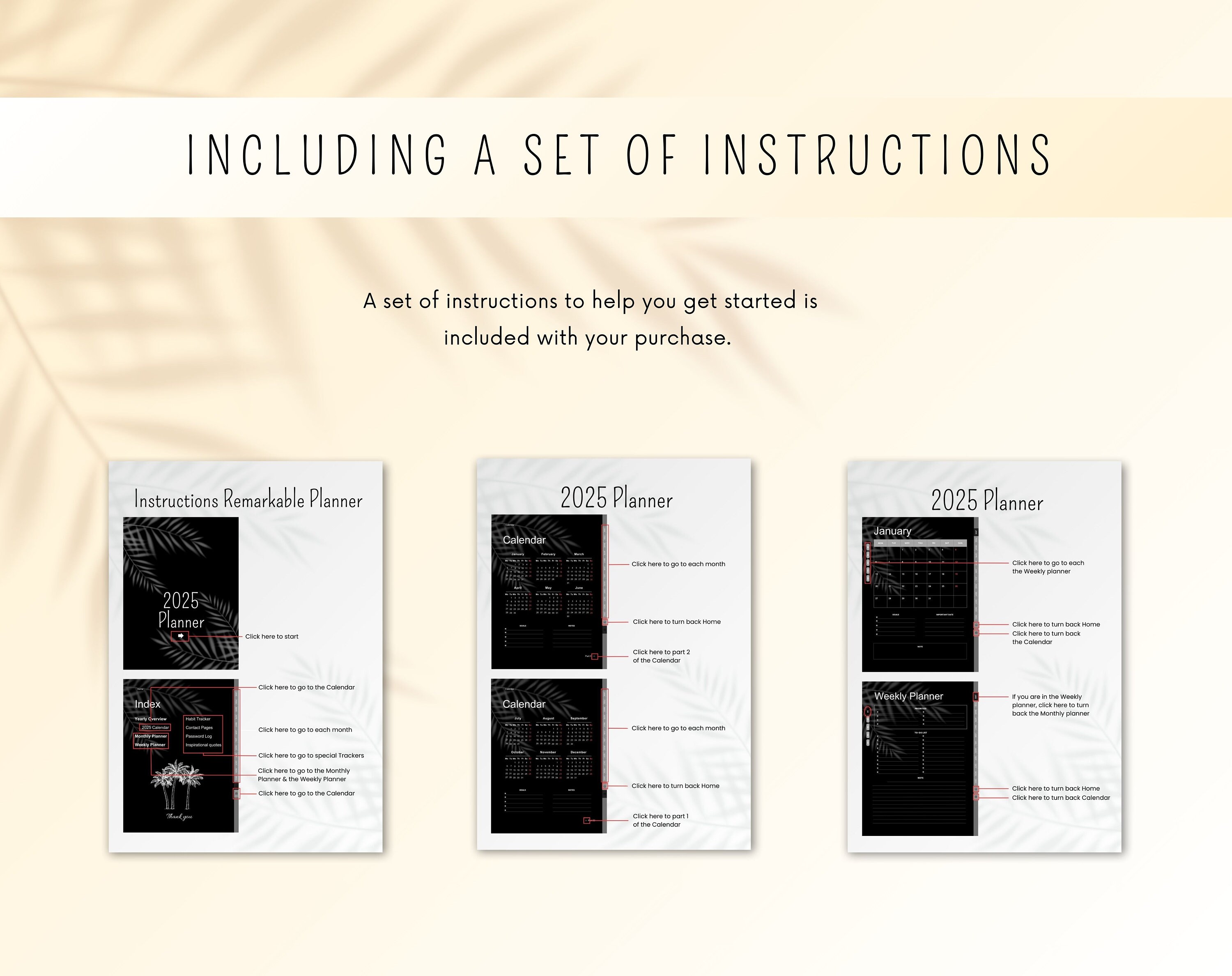 Remarkable Planner 2025 | Remarkable Template | Digital Calendar for ...