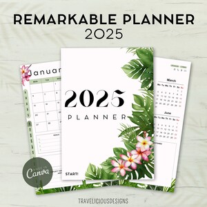 ReMarkable 2 planner 2025 | ReMarkable Templates | Weekly Planner | Digital Planner | ReMarkable Calendar | Digital Calendar | ReMarkable 2