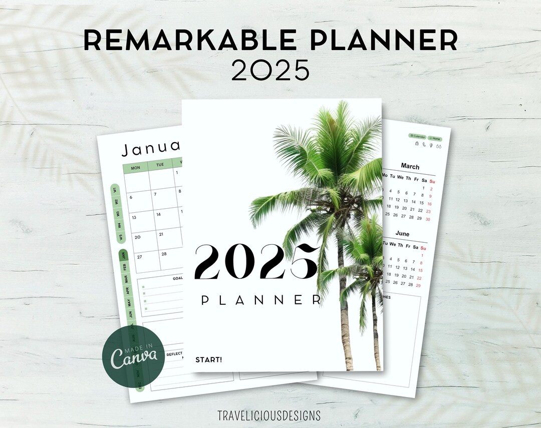 Remarkable 2 Planner 2025 Remarkable Template Weekly Planner Digital ...