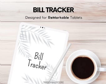Rastreador de facturas ReMarkable / ReMarkable 2 y Paper Pro / Rastreador de gastos / Planificador de presupuesto / Rastreador de ingresos y gastos / Planificador financiero