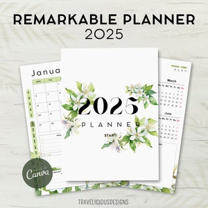 ReMarkable 2 planner 2025 | ReMarkable Templates | Weekly Planner | Digital Planner | ReMarkable Calendar | Digital Calendar | ReMarkable