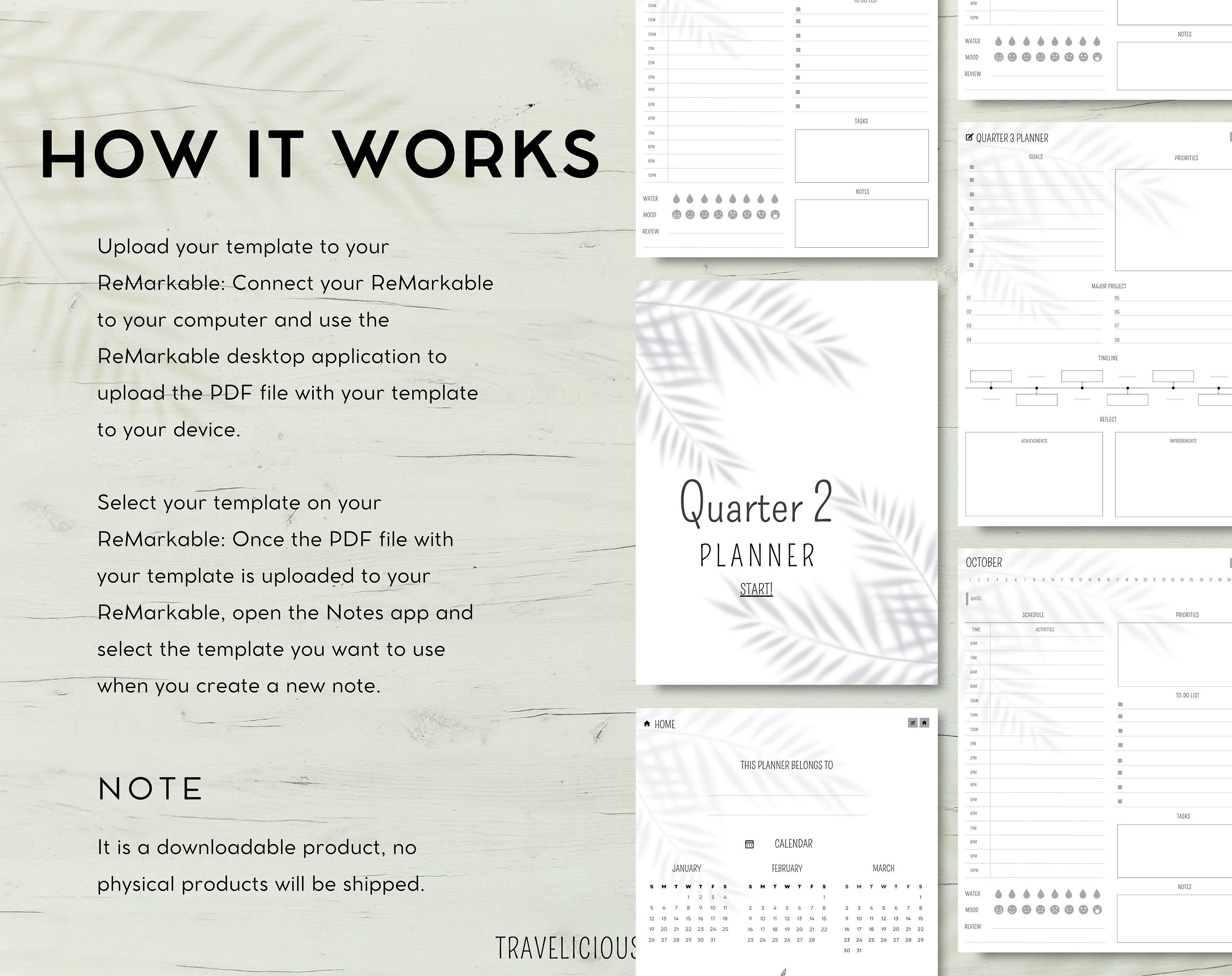 Remarkable 2 Planner Quarterly Bundle 2025 | Remarkable Templates ...