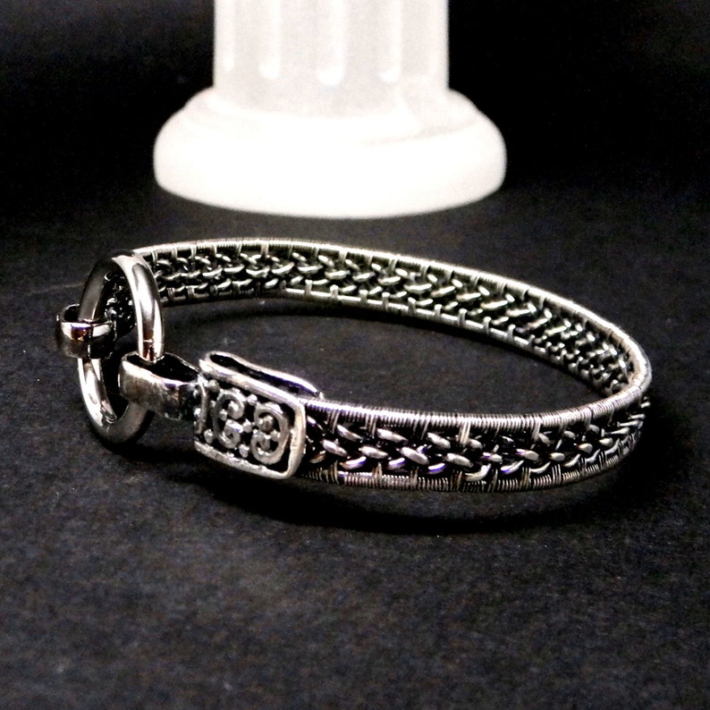 Discreet Locking Handwoven Slave Cuff Bracelet Gift for Etsy