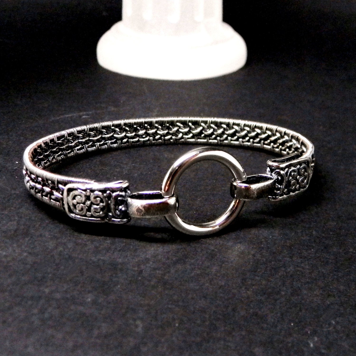 Discreet Locking Handwoven Slave Cuff Bracelet Gift for Etsy