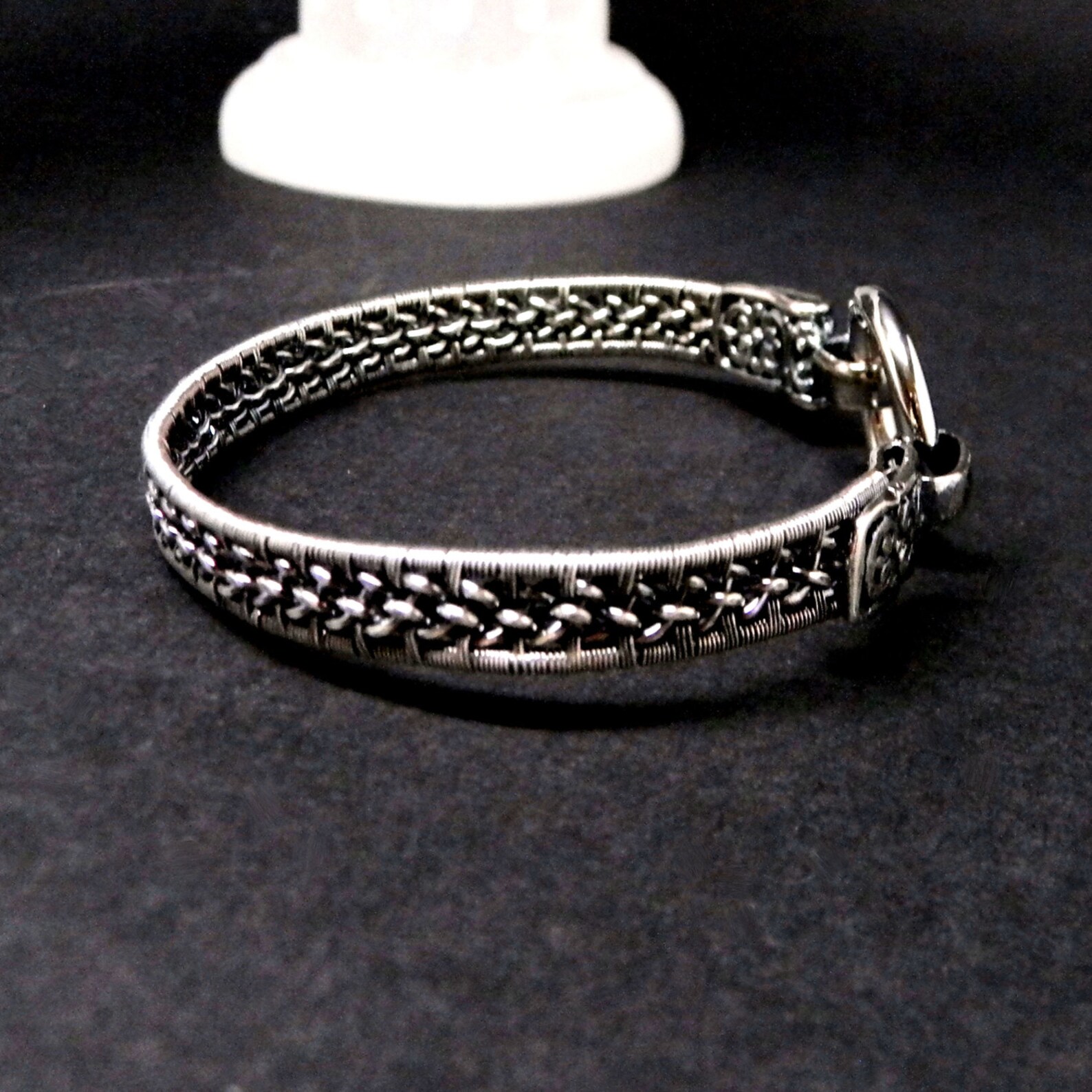 Discreet Locking Handwoven Slave Cuff Bracelet Gift for Etsy