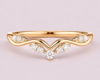 Marquise Moissanite Three Stone Ring Gift for Her | Solid Gold Engagement Ring | Unique Bridal Proposal Jewelry , Everyday Ring , Laelouris