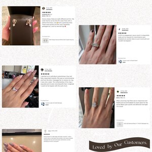Puede incluir: Imagen que muestra rese&ntilde;as de clientes sobre joyas. Las rese&ntilde;as destacan la calidad y la artesan&iacute;a de anillos y pendientes. El texto "Where brilliance meets customer satisfaction" y "Loved by Our Customers" son visibles. La marca "LA ELOURIS" tambi&eacute;n est&aacute; presente.