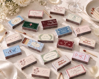 Personalized Matchbox, Custom Match Boxes, Custom Wedding Matchboxes, Reception Matchbox Favors, The Perfect Match Gift