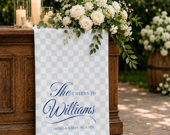 Personalisiertes Hochzeits-Bar-Schild - Signature Getränkekarte, individuelles Cocktailbar Banner