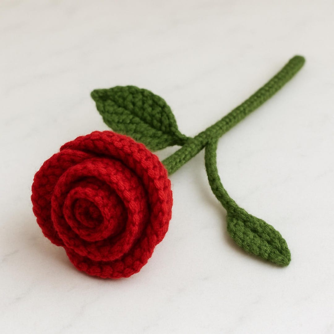 Crochet Rose Pattern: Easy Flower Tutorial (PDF Download) - Etsy