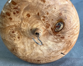 1.31 oz. Maple Burl Drop Spindle Top Whorl 3668