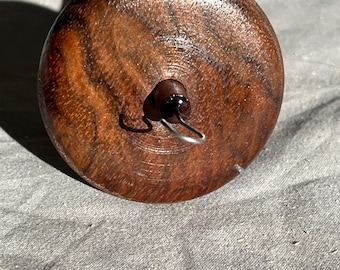 0.69 oz. Claro Walnut Drop Spindle Top Whorl 3664