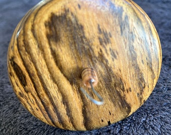 1.59 oz. Bocote Drop Spindle Top Whorl 2979