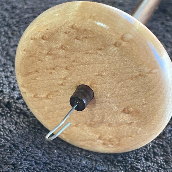 1.05 oz. Birdseye Maple Drop Spindle Top Whorl 3441