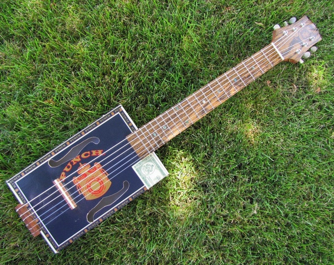 6 String Punch Cigar Box Guitar blue Etsy