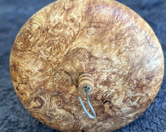 0.97 oz. Maple Burl Drop Spindle Top Whorl 2975