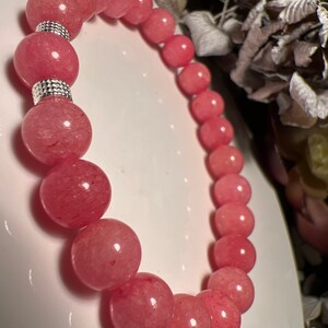 Rhodochrosite 8mm Bracelet SelfLove Healing Inner Child Trauma Abuse Compassion image 1