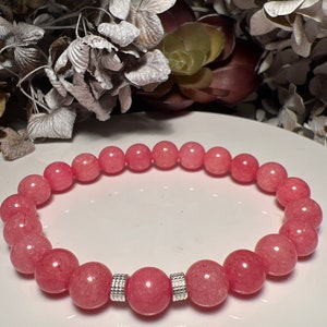 Rhodochrosite 8mm Bracelet SelfLove Healing Inner Child Trauma Abuse Compassion image 2