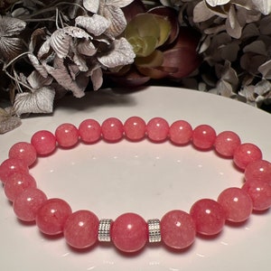 Rhodochrosite 8mm Bracelet SelfLove Healing Inner Child Trauma Abuse Compassion image 6