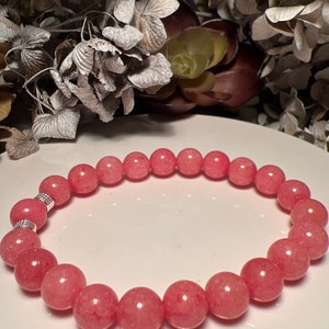 Rhodochrosite 8mm Bracelet SelfLove Healing Inner Child Trauma Abuse Compassion image 4