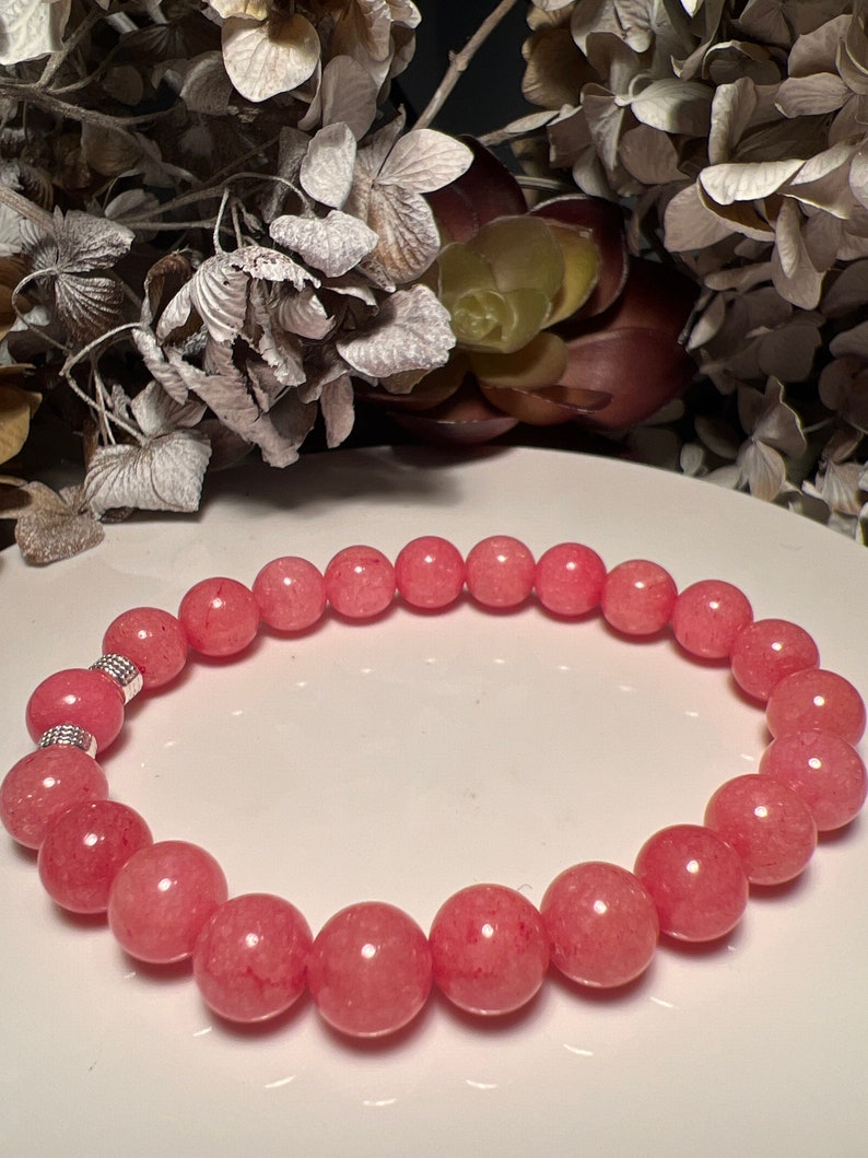 Rhodochrosite 8mm Bracelet SelfLove Healing Inner Child Trauma Abuse Compassion image 4