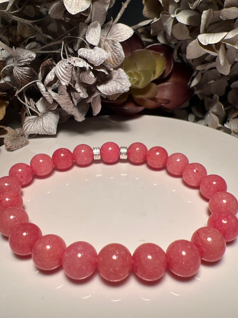 Rhodochrosite 8mm Bracelet SelfLove Healing Inner Child Trauma Abuse Compassion image 5