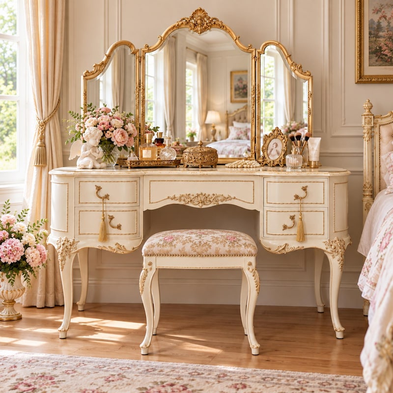 French Rococo Style House Vanity Table Rococo - Etsy