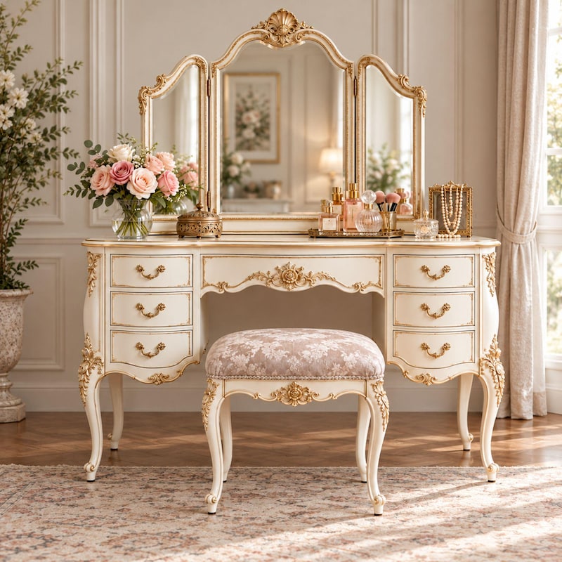 French Rococo Style House Vanity Table Rococo - Etsy